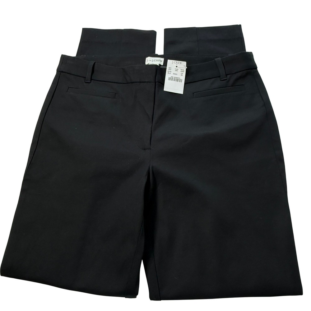 J. Crew Black Wide-Leg Trousers